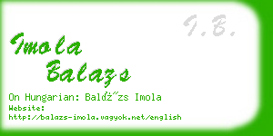 imola balazs business card